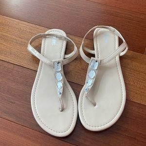 fioni nude sandals size 9
